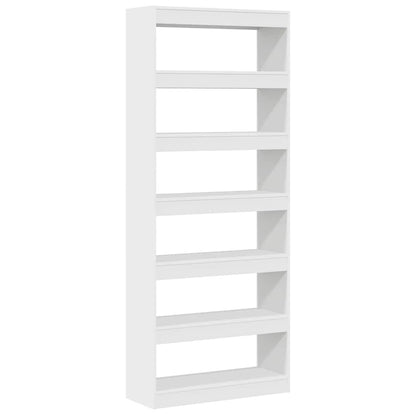 Armadio per Libri Bianco 80 x 30 x 198 cm Legno multistrato