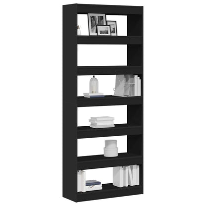 Armadio per Libri Nero 80 x 30 x 198 cm Legno multistrato