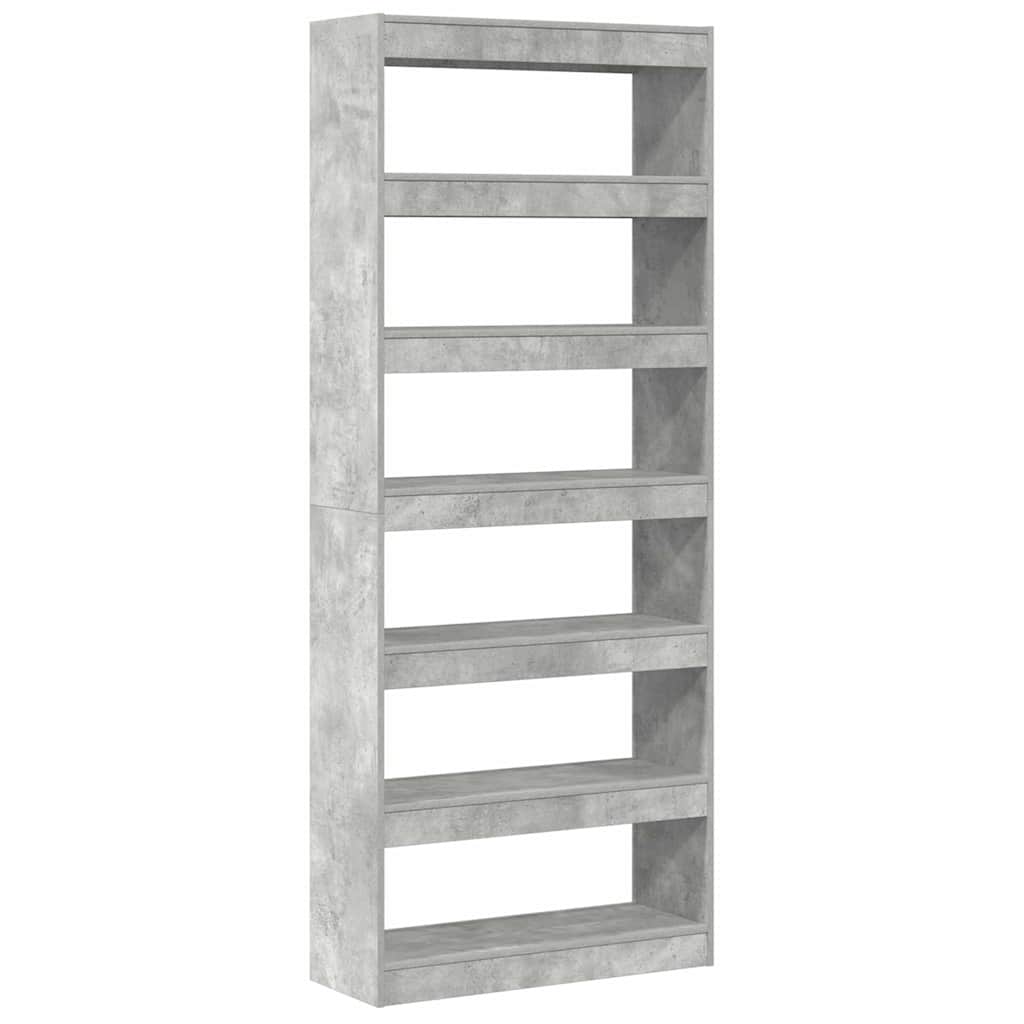 Armadio per Libri Grigio cemento 80 x 30 x 198 cm