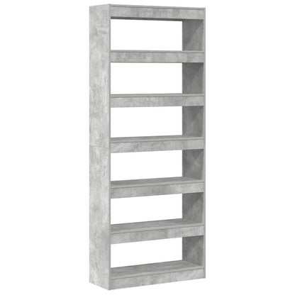 Armadio per Libri Grigio cemento 80 x 30 x 198 cm
