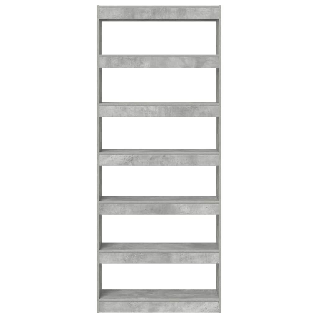 Armadio per Libri Grigio cemento 80 x 30 x 198 cm