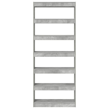 Armadio per Libri Grigio cemento 80 x 30 x 198 cm