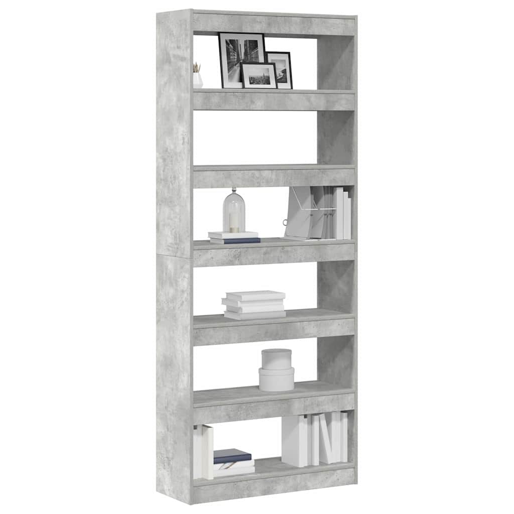 Armadio per Libri Grigio cemento 80 x 30 x 198 cm