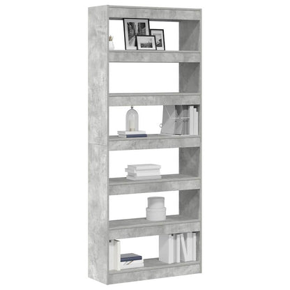 Armadio per Libri Grigio cemento 80 x 30 x 198 cm