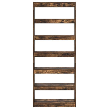 Armadio per Libri con lo scaffale Rovere fumÃ© 80 x 30 x 198 cm