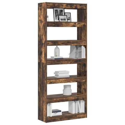 Armadio per Libri con lo scaffale Rovere fumÃ© 80 x 30 x 198 cm