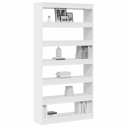 Armadio per Libri Bianco 100 x 30 x 198 cm Legno multistrato