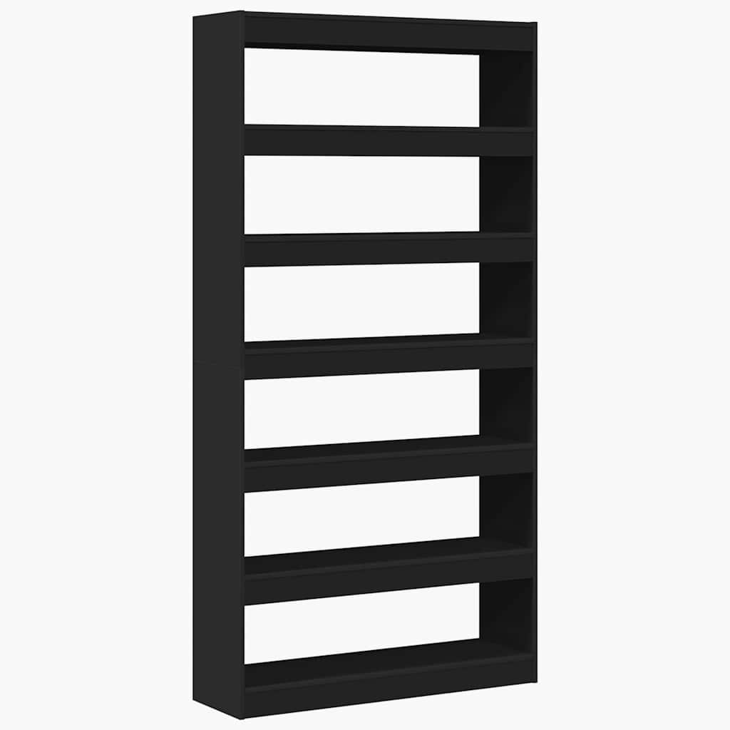 Armadio per Libri Nero 100 x 30 x 198 cm Legno multistrato