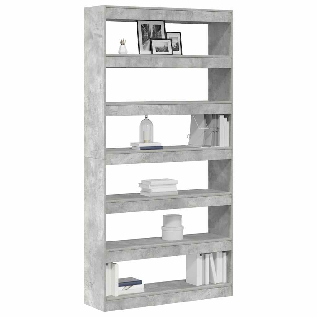 Armadio per Libri Grigio cemento 100 x 30 x 198 cm