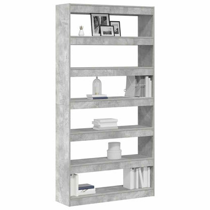 Armadio per Libri Grigio cemento 100 x 30 x 198 cm