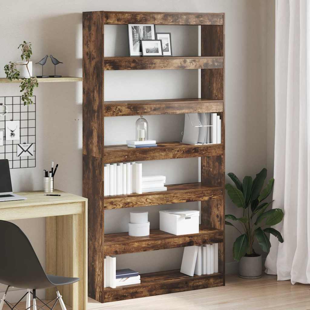 Armadio per Libri Rovere fumÃƒÂ© 100 x 30 x 198 cm