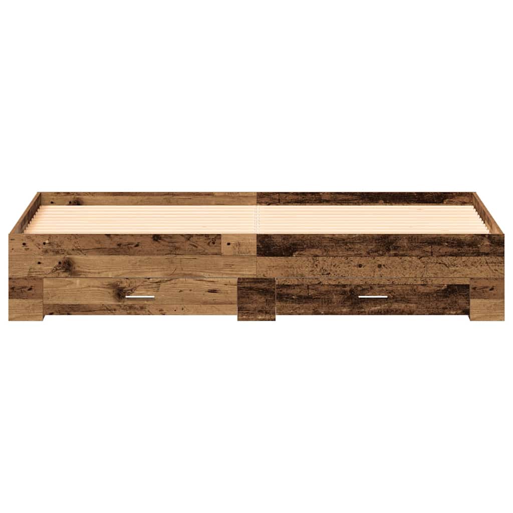 Struttura del letto con cassetto Legno vecchio 180 x 200 cm