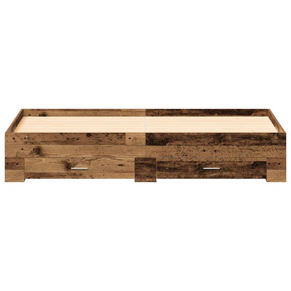 Struttura del letto con cassetto Legno vecchio 180 x 200 cm