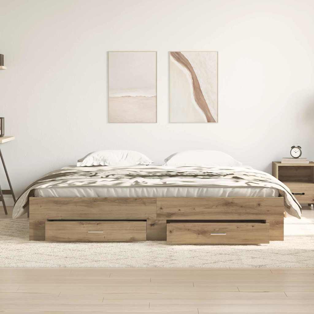 Struttura del letto Rovere artigianale 180 x 200 cm