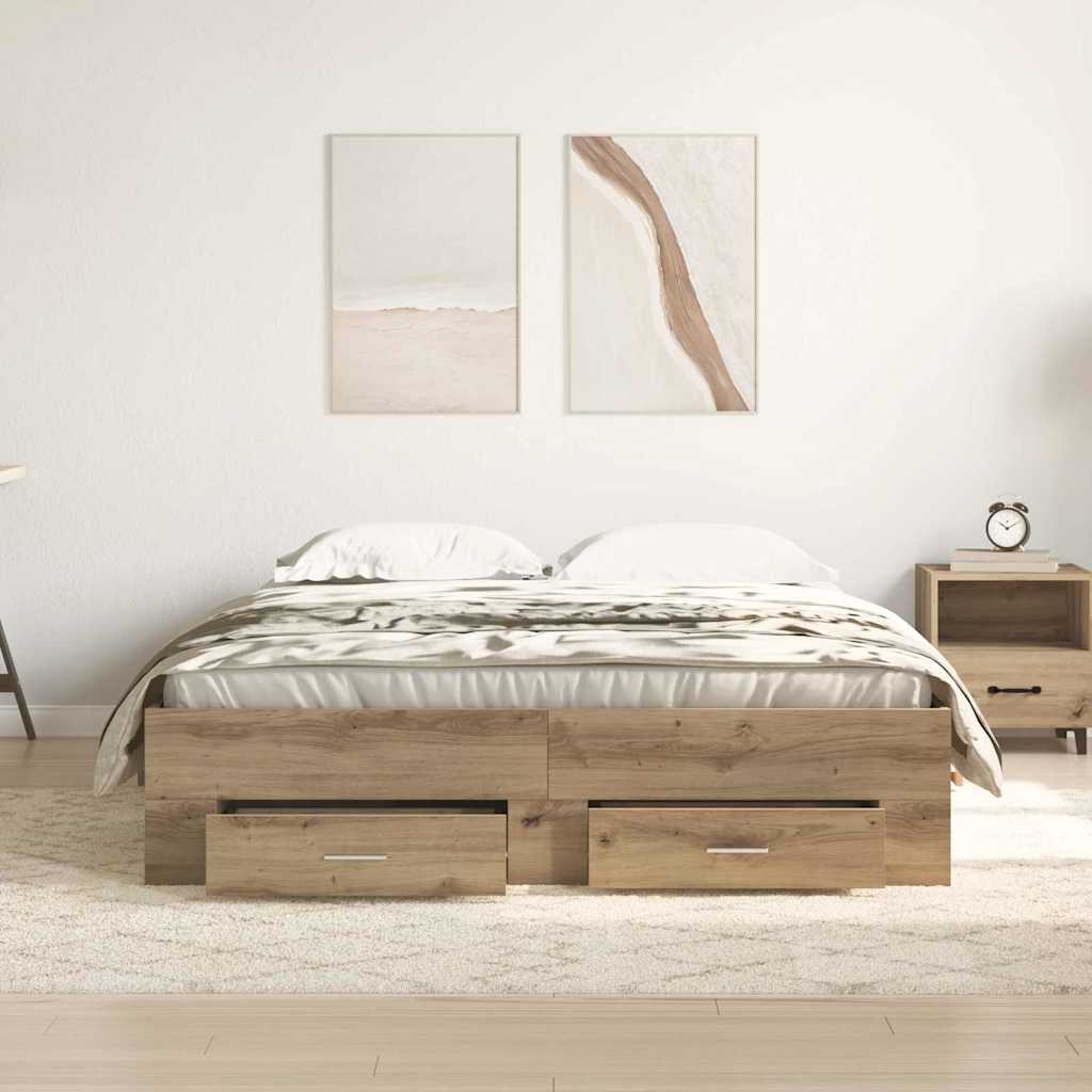 Struttura del letto Rovere artigianale 160 x 200 cm