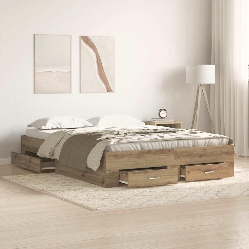 Struttura del letto Rovere artigianale 140 x 200 cm