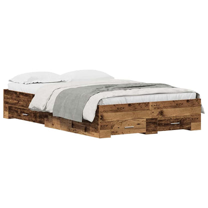 Struttura del letto con cassetto Legno vecchio 120 x 190 cm