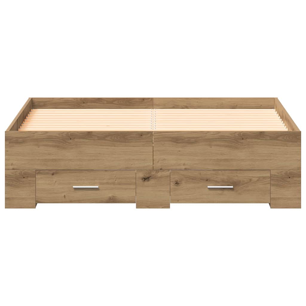 Struttura del letto Rovere artigianale 120 x 190 cm