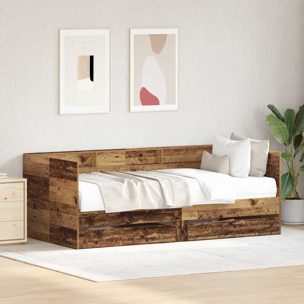 Daybed Legno vecchio 100 x 200 cm Legno multistrato