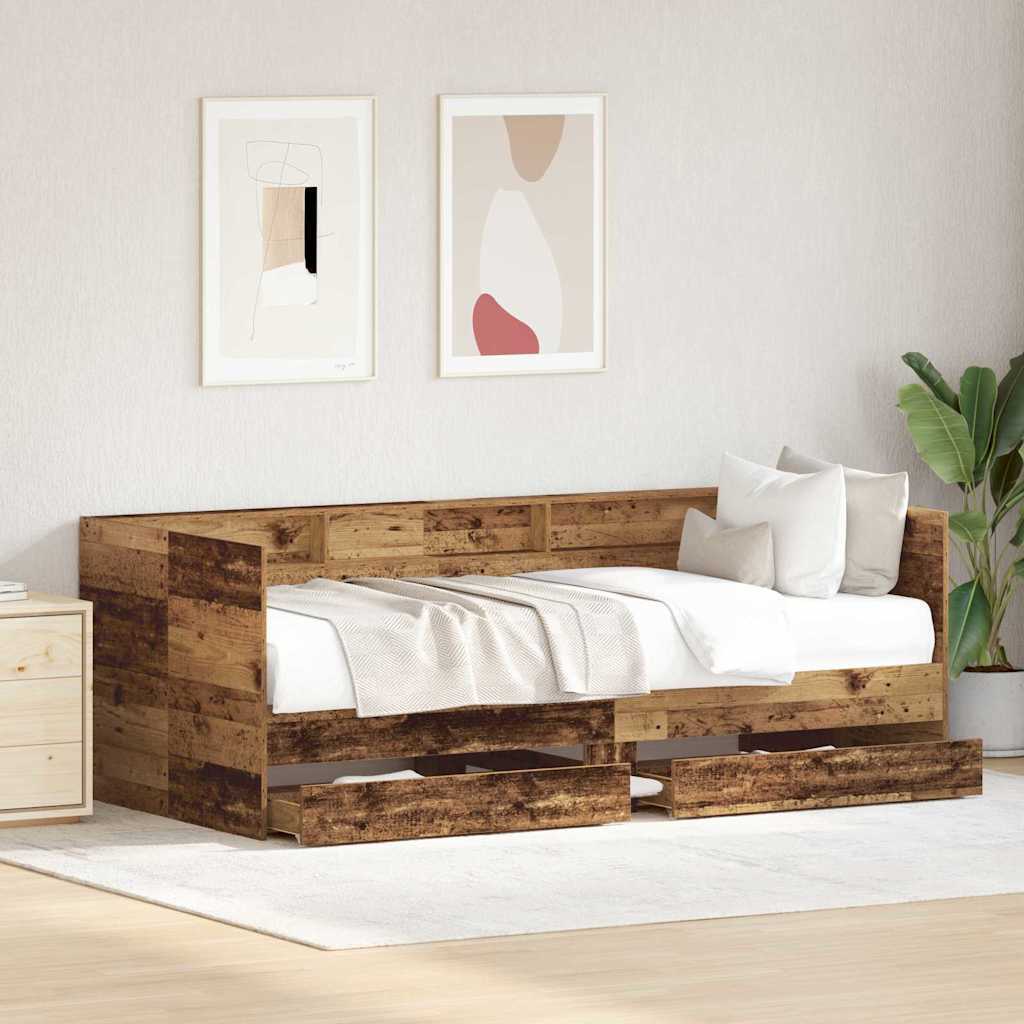 Daybed Legno vecchio 100 x 200 cm Legno multistrato