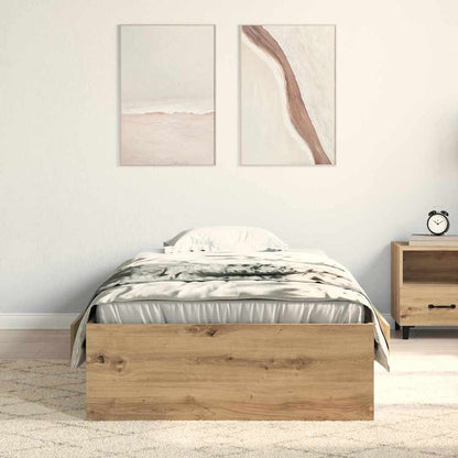 Struttura del letto con cassetto Rovere artigianale 90 x 200 cm
