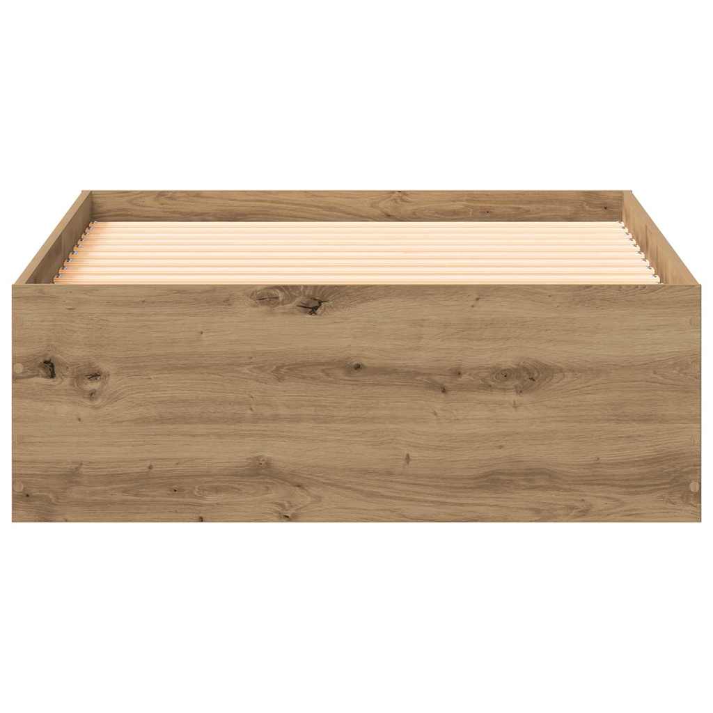 Struttura del letto con cassetto Rovere artigianale 90 x 190 cm