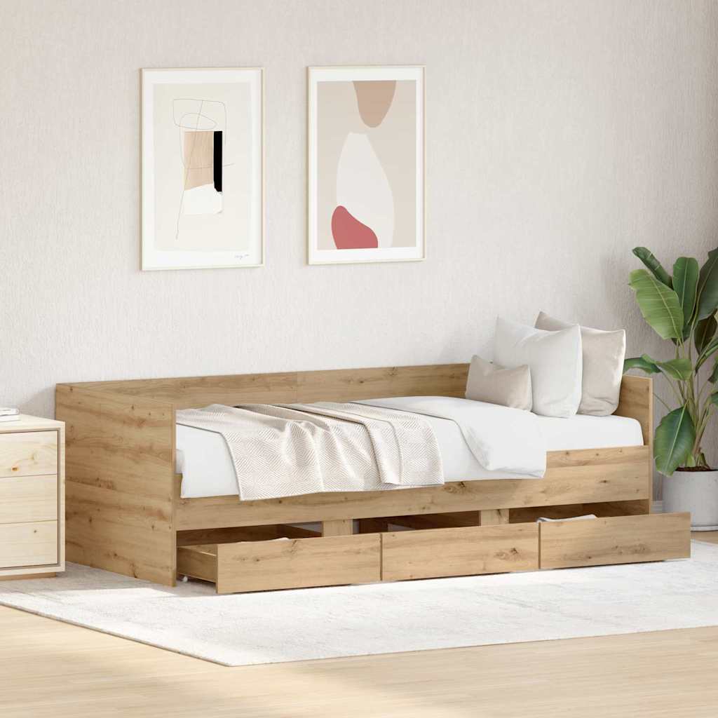 Daybed Rovere artigianale 90 x 200 cm Legno multistrato