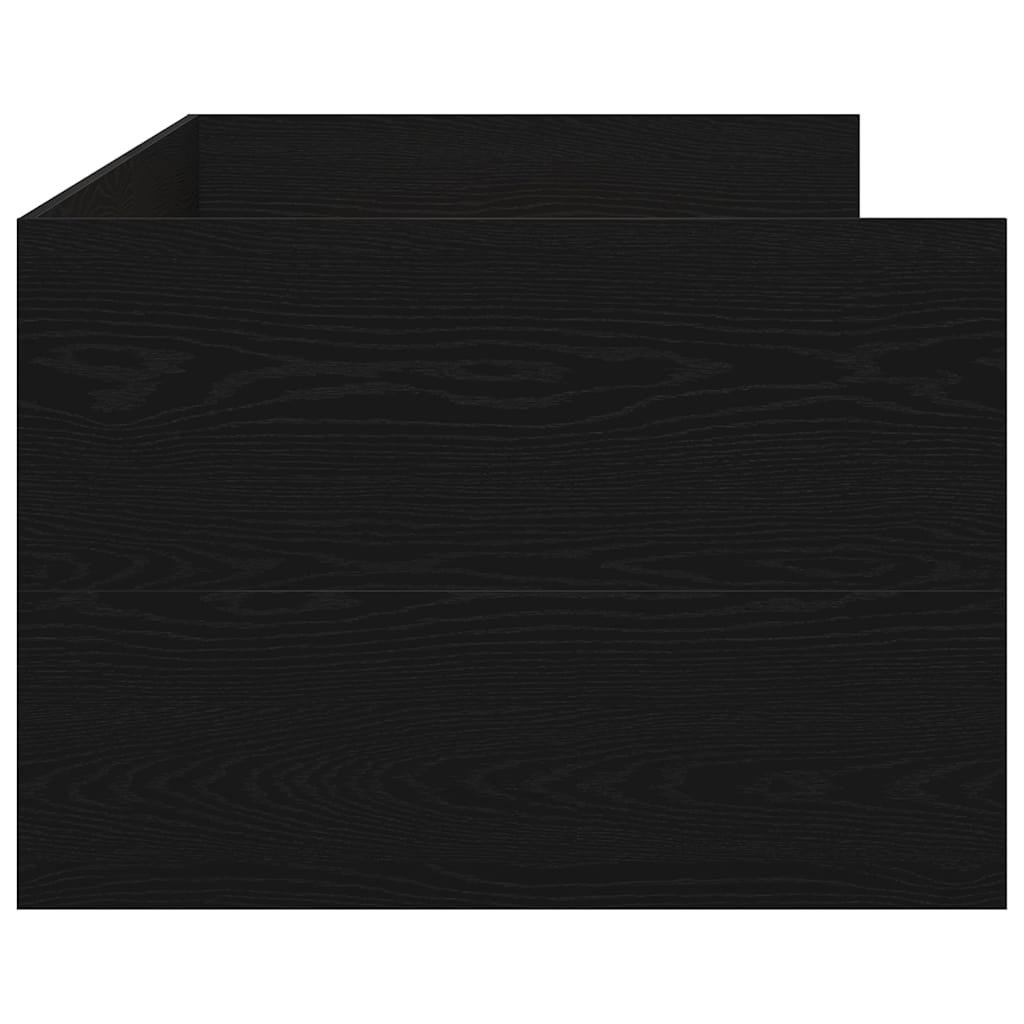 Daybed con testiera Rovere Nero 90 x 190 cm Legno multistrato