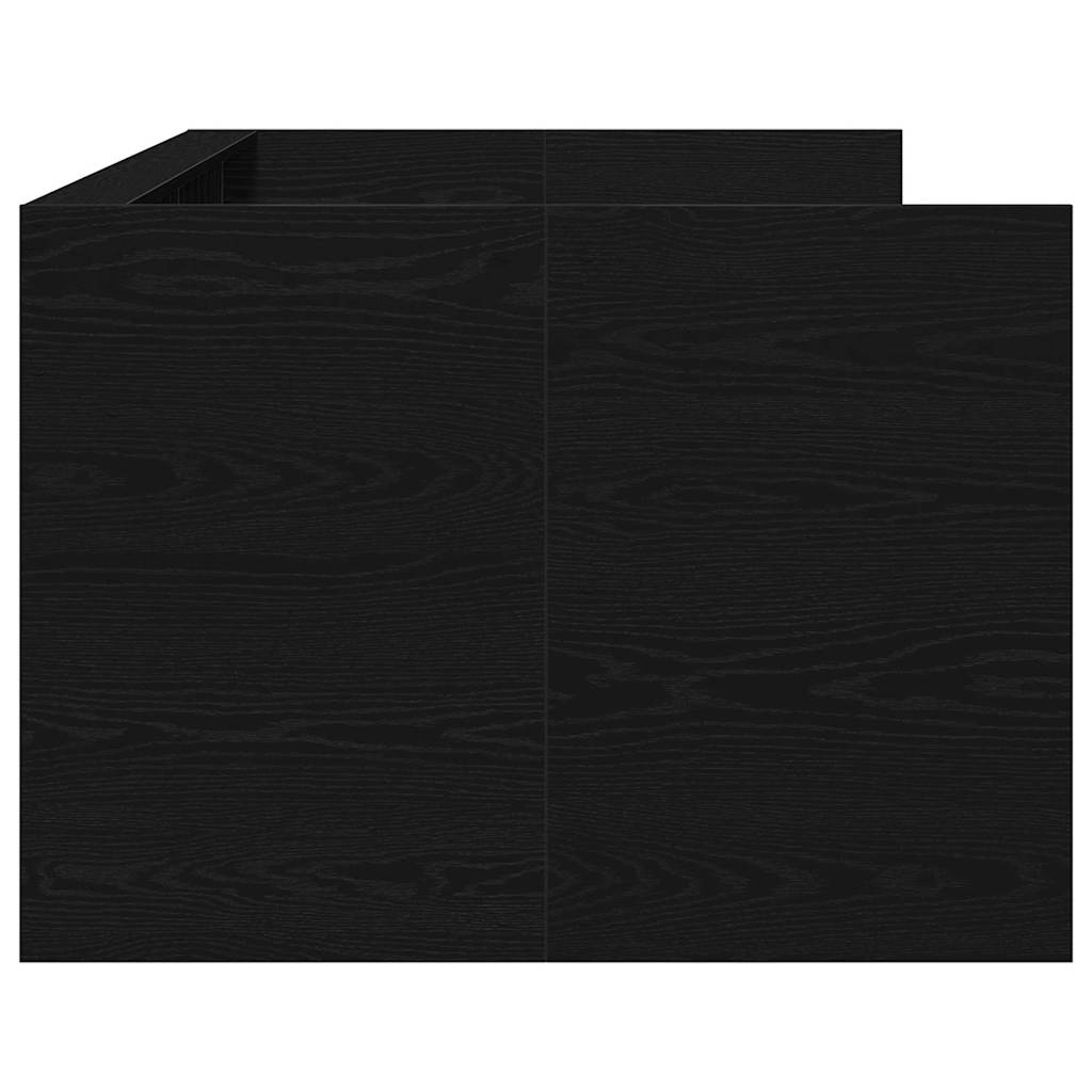 Daybed con testiera Rovere Nero 90 x 190 cm Legno multistrato