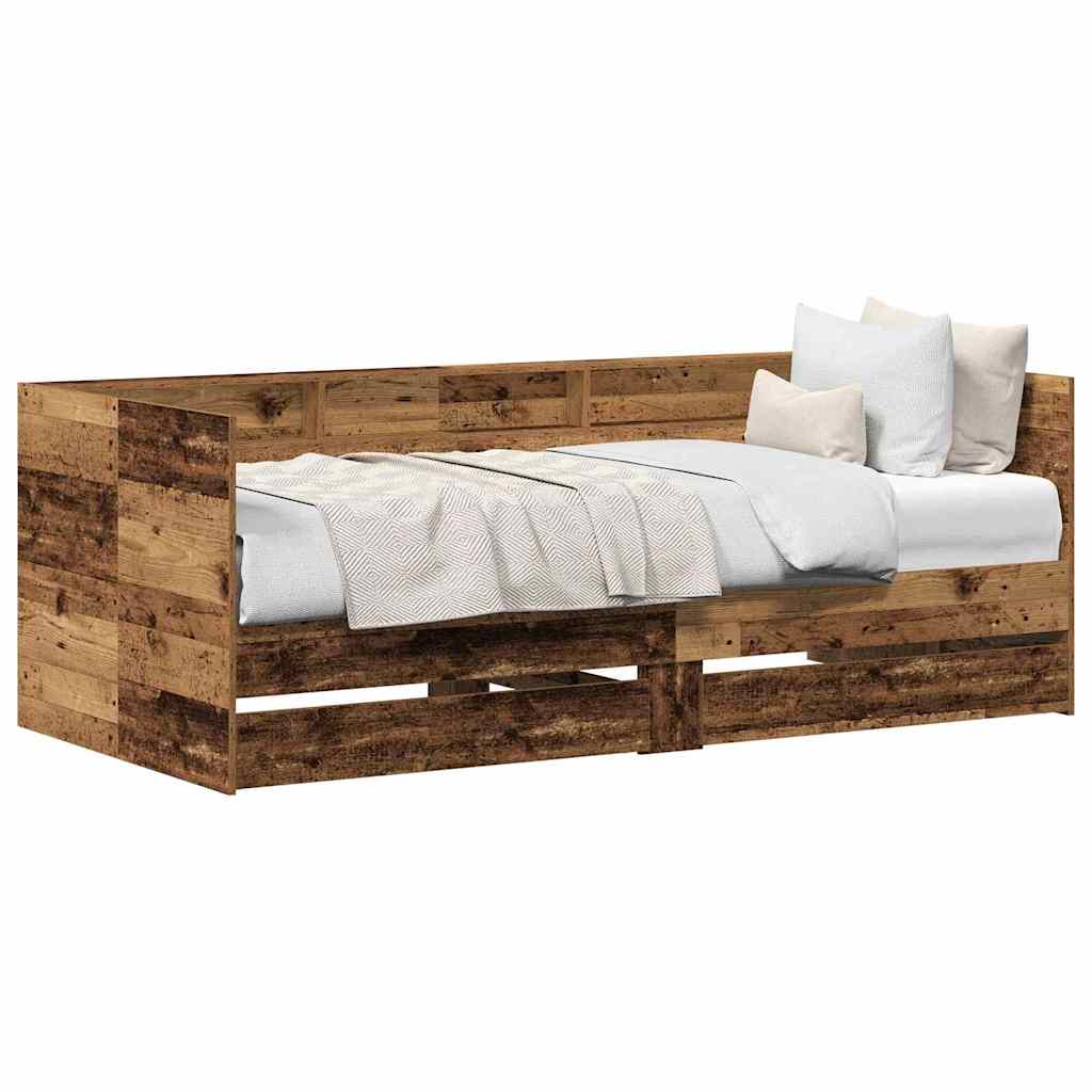 Daybed con testiera Legno vecchio 75 x 190 cm Legno multistrato