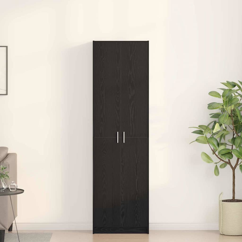 Guardaroba Rovere Nero 55 x 25 x 189 cm Legno multistrato