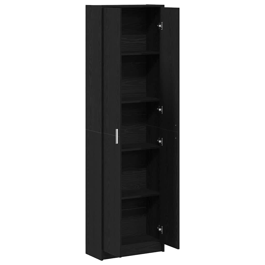Guardaroba Rovere Nero 55 x 25 x 189 cm Legno multistrato