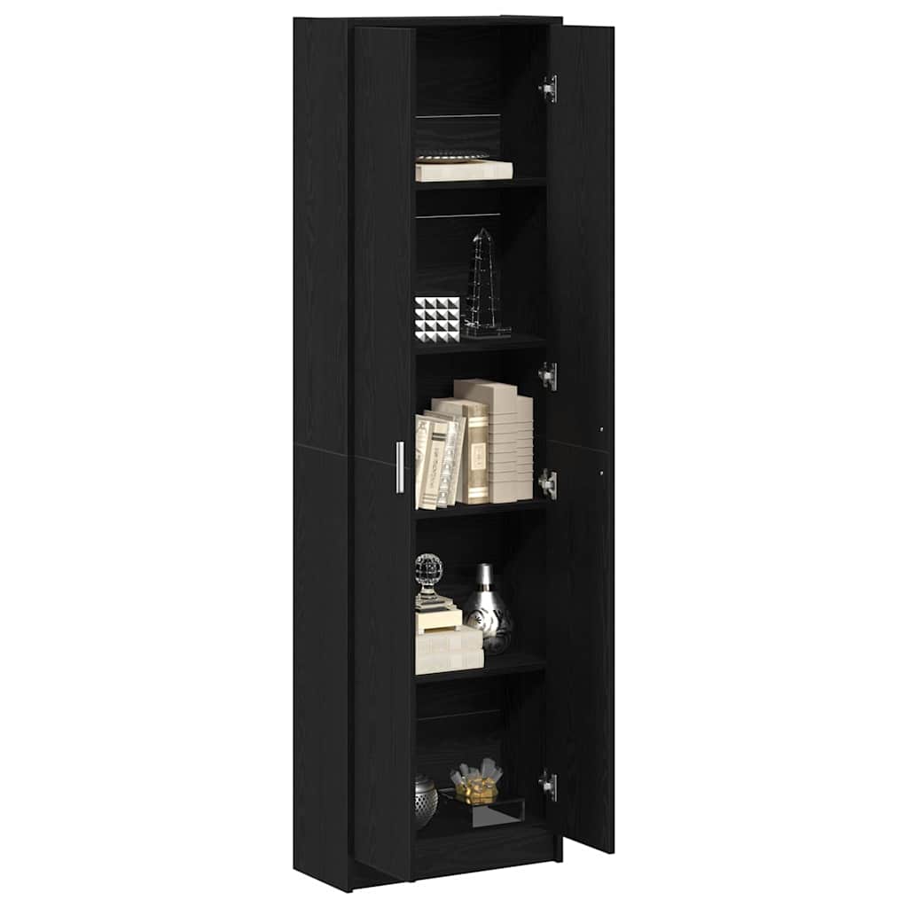 Guardaroba Rovere Nero 55 x 25 x 189 cm Legno multistrato