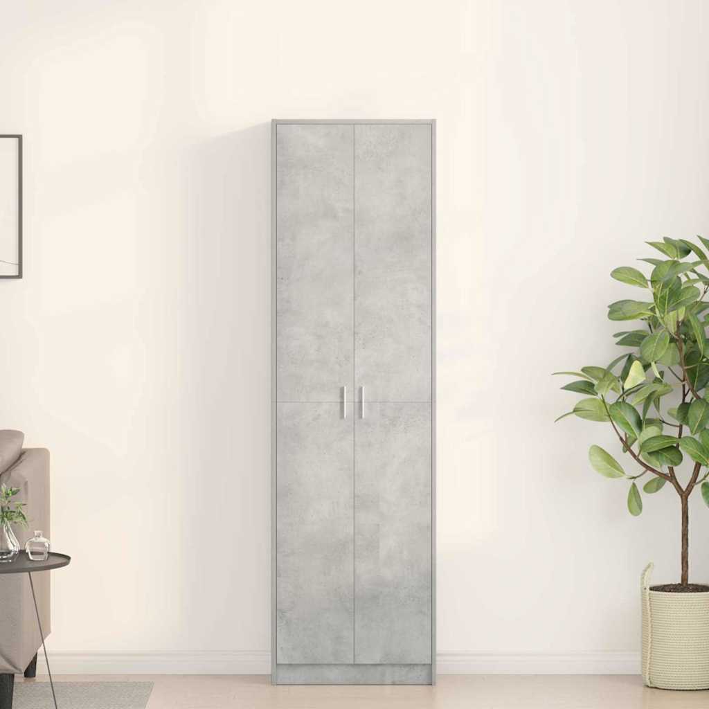Guardaroba Grigio cemento 55 x 25 x 189 cm Legno multistrato