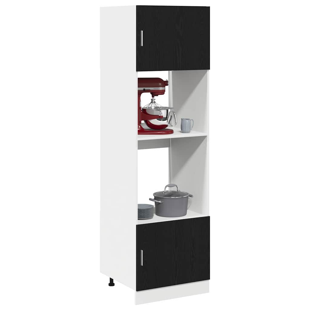 Armadio pensile Rovere Nero 60 x 57 x 207 cm Legno multistrato