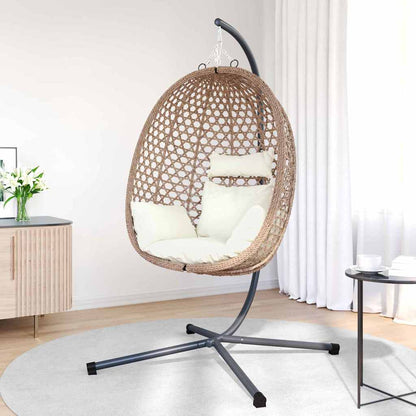 Sedia uovo sospesa Crema Chiara 104 x 100 x 191 cm polyrattan