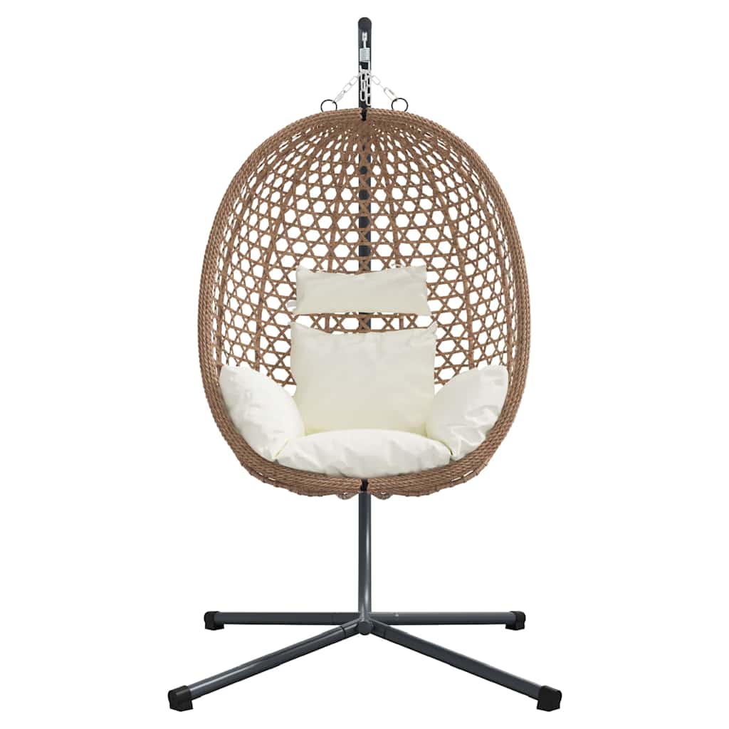 Sedia uovo sospesa Crema Chiara 104 x 100 x 191 cm polyrattan