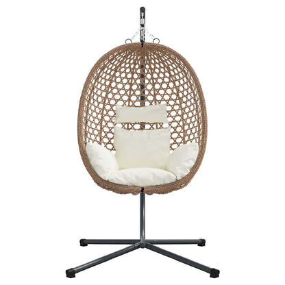 Sedia uovo sospesa Crema Chiara 104 x 100 x 191 cm polyrattan
