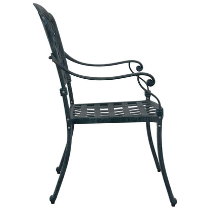 Sedia da Giardino 2 pcs Verde 55 x 56,5 x 91cm Alluminio