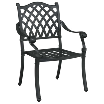 Sedia da Giardino 2 pcs Nero 56 x 55 x 92.5cm Alluminio