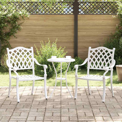 Sedia da Giardino 2 pcs Bianco 56 x 55 x 92.5cm Alluminio