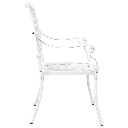 Sedia da Giardino 2 pcs Bianco 56 x 55 x 92.5cm Alluminio