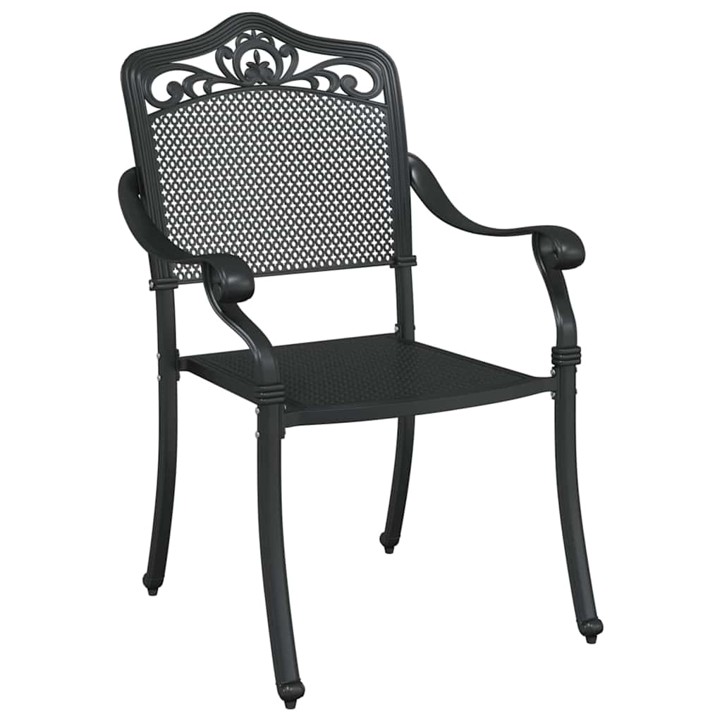 Sedia da Giardino 2 pcs Nero 55 x 55 x 92,5cm Alluminio