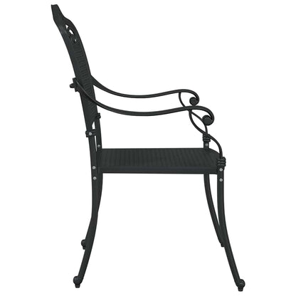 Sedia da Giardino 2 pcs Nero 55 x 55 x 92,5cm Alluminio