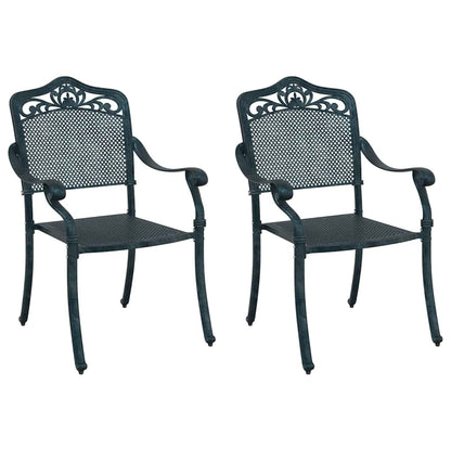 Sedia da Giardino 2 pcs Verde 64 x 62 x 93cm Alluminio