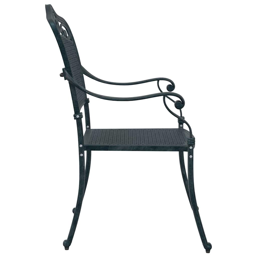 Sedia da Giardino 2 pcs Verde 64 x 62 x 93cm Alluminio