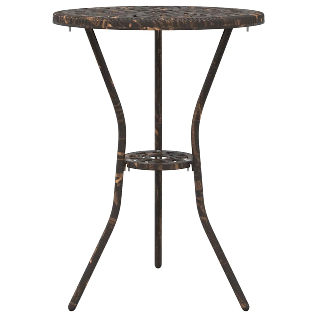 Set Bistro da Giardino 3 pcs Bronzo Alluminio