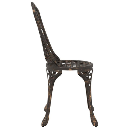 Sedia da Giardino 2 pcs Bronzo 39 x 40 x 87cm Alluminio