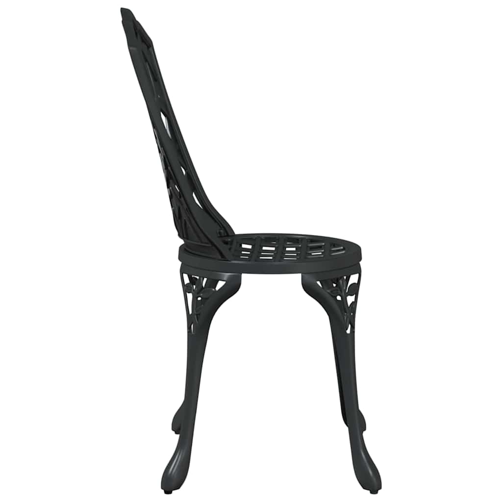 Sedia da Giardino 2 pcs Nero 39 x 40 x 87cm Alluminio