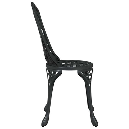 Sedia da Giardino 2 pcs Nero 39 x 40 x 87cm Alluminio